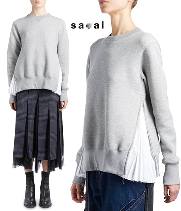 saca* pleated sweatshirts;두가지 스타일로 변신~너무착한 맨투맨티!!