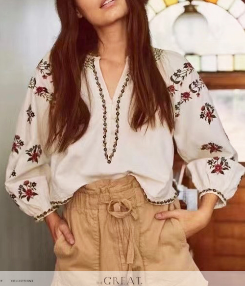 The grea*.embroidered blouse ;자수 디테일이 너무 러블리한 블라우스!!