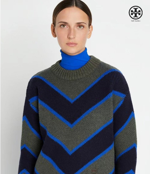 tory burc* v-pattern sweater ;편안한 핏감과 포근함으로 기분이 좋아지는 스웨터~~